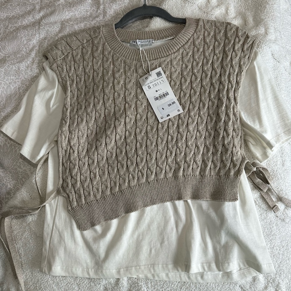 Zara sweater t shirt